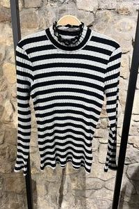 ZAIDA Rolli gerippt gestreift BW ZAIDA Rolli gerippt gestreift BW